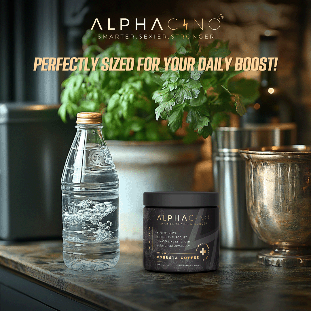 Alphacino: Premium Mushroom Coffee for Men Who Refuse to Settle, The world's first all-in-one functional brew, engineered for men who demand more from life.