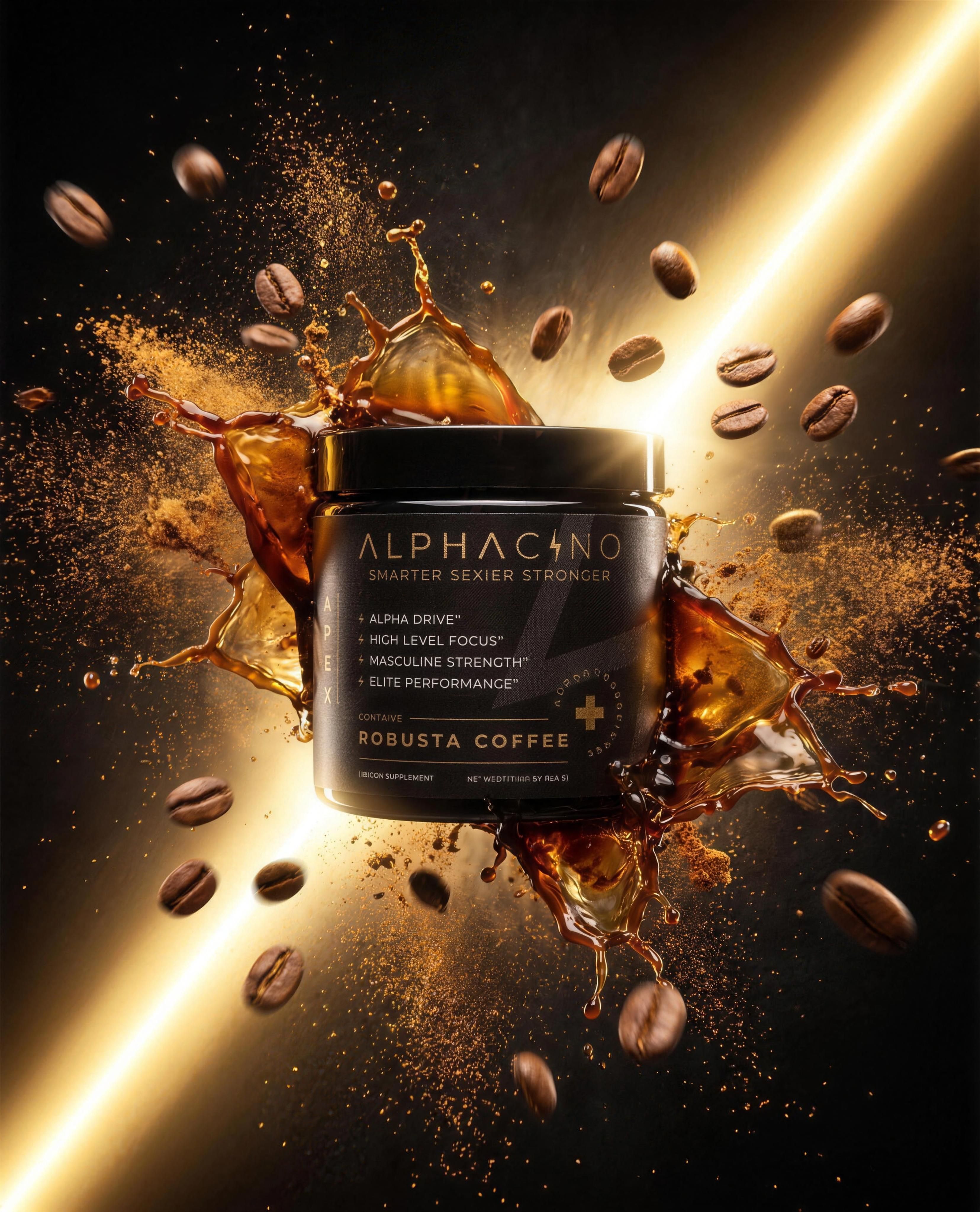 Alphacino functional mushroom coffee for men - endurance and energy