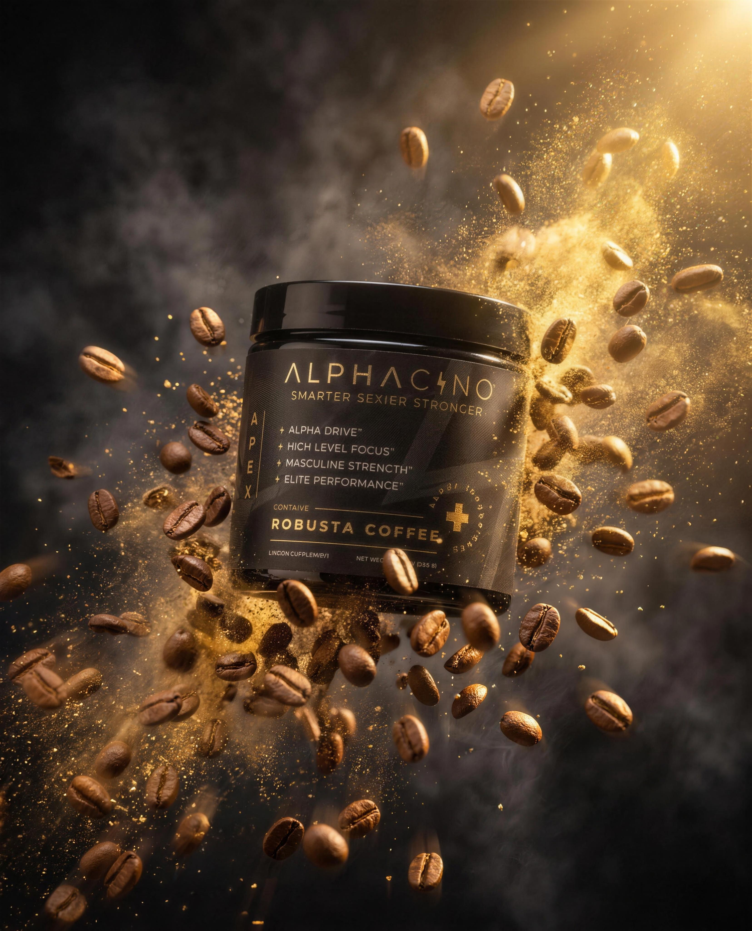 Alphacino mushroom coffee for men - calm focused energy