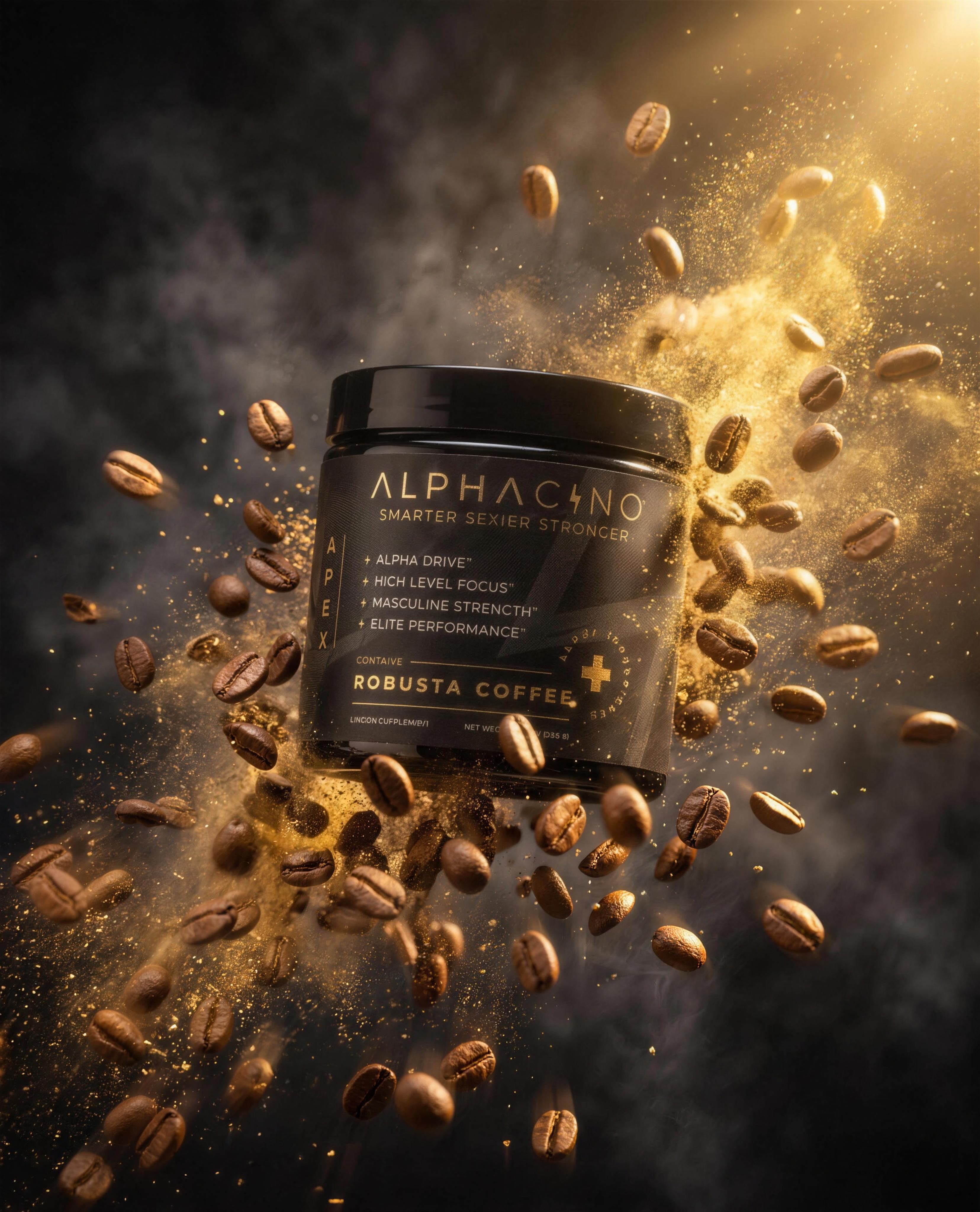 Alphacino mushroom coffee for men - calm focused energy