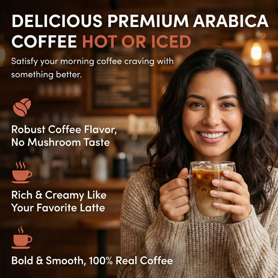 Delicious premium arabica coffee hot or iced